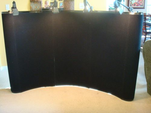 Skyline Mirage 6&#039; x 52&#039; Classic Tabletop Display Black w/Lights