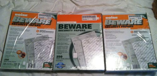 3x Boise 250 RX Prescription/Medical Security Paper 8.5x11