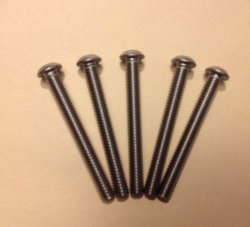 1/4&#034; - 20 x 2-1/4&#034; Stainless Steel Button Socket / Allen Cap Screw - 5 Pieces