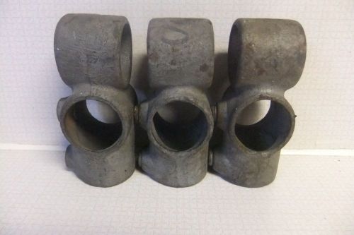 Lot of 3 kee klamps 46-6 1&#034; nps combination socket tee &amp; crossover racking joint for sale