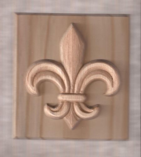 Box of 20-  Fleur de lis Rosettes- 4-1/2&#034; W x 5&#034; Tall x 1&#034; Thick-    #PAPL-14