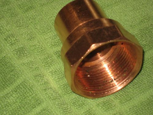 NIB LOT OF 2 -  1 1/4  X 1 1/2 INCH COPPER X FEMALE ADAPTER