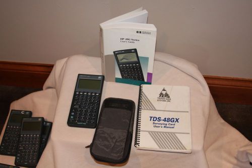 HP 48GX Calculator 128K RAM w/ Case, manuals, environmental case,survey overlay