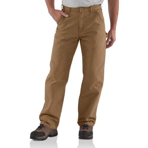 New Carharrt Mens B11 Washed Duck Work Dungaree Utility Pants 34 x 34 Dark Camel