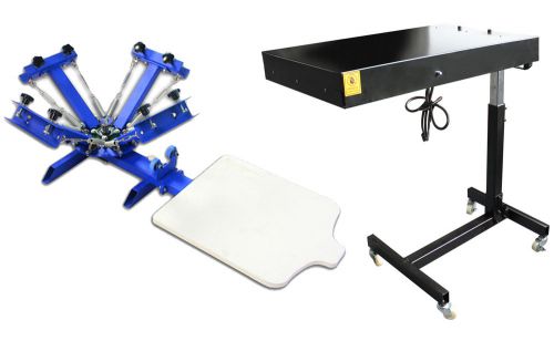 Screen Printing DIY Beginner&#039;s Best Choice 4 Color 1 Station Press &amp; 1800W Dryer