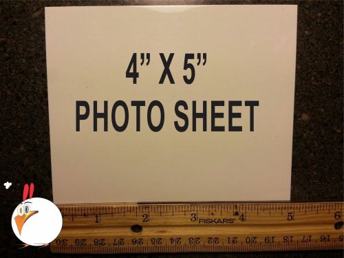 4&#034; x 5&#034; PHOTO SHEET -Aluminum Sublimation Blanks, white, new, square cut corners