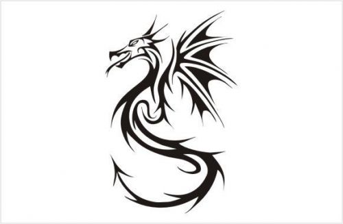 2X Dragon Figure Wall Bedroom,Drawing Room Funny Car Vinyl Sticker Truck 16 B