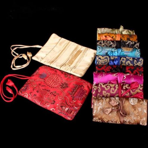 Wholesale 4PCS NEW BROCADE HANDMADE SILK JEWELRY ROLLS HOLDERS