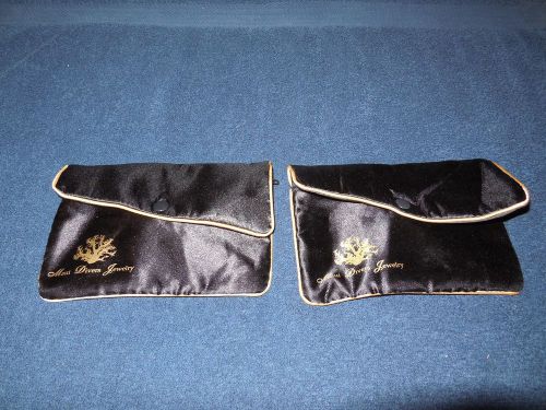 2 SOFT JEWELRY POUCHES BLACK