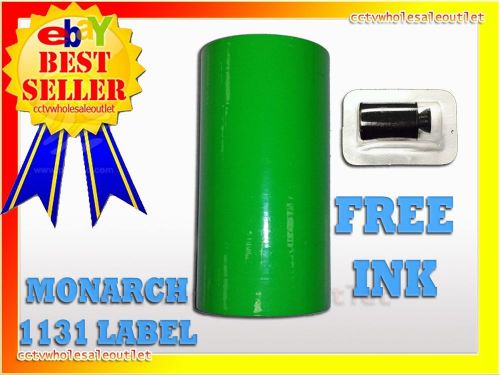 FLUORESCENT GREEN LABEL FOR MONARCH 1131 PRICING GUN 1 SLEEVE=8ROLLS