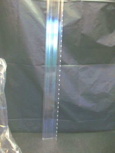 4&#039; clear plastic screw on sign holders 4 shelving slide thru channels retail 3pc for sale