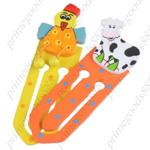 2 Nice Decorative Plywood Cartoon Book Mark Note Clip for Pencil Box Books Deals