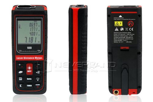 100m/328ft Laser Distance Meter Area Volume Measurer Range Finder Accuracy NEW