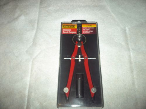 EMPIRE LEVEL MFG. CORP. Precision Pencil Compass (Red/Silver) ~ Under $10.00!