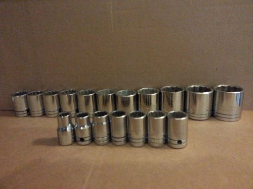 Proto Sockets 1/2&#034; Drive Set of 18