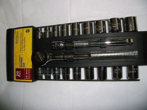 Northern industrial sae &amp; metric socket set with ratchet and 6&#034; extension for sale