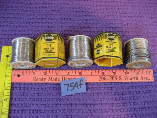 3 spools &#034;44&#034; rosin core solder  #66/44 kester  754f for sale