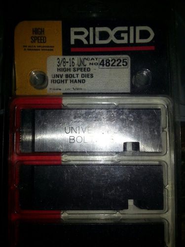 Ridgid 48225 3/8-16 UNC High Speed UNV Bolt Die&#039;s RH