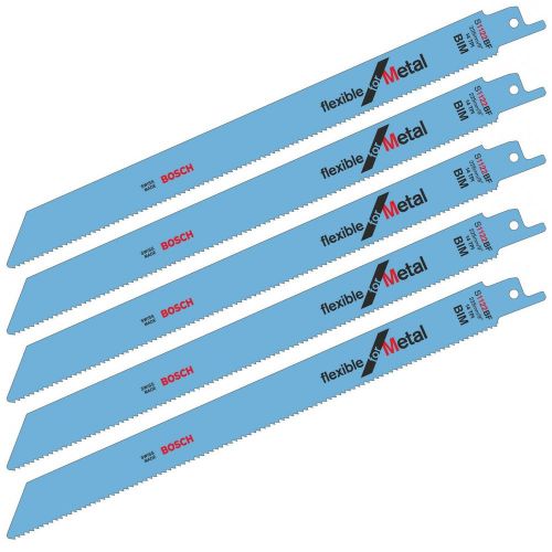 5 BOSCH S1122BF RECIPROCATING RECIP SABRE SAW BLADES - METAL