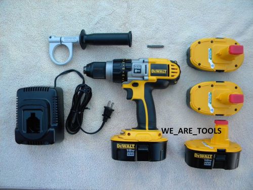 Dewalt dcd970 18v hammer drill,4 dc9096 batteries,charge 18 volt xrp hammerdrill for sale