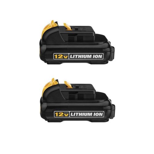 2-NEW DeWALT DCB120 12V MAX LITHIUM-ION BATTERIES