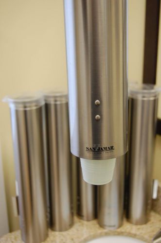 Cup dispensers (7) 16&#034; stainless steel san jamar for sale