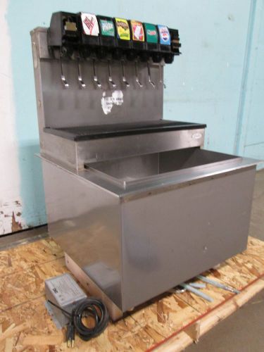 &#034;CORNELIUS&#034; COMMERCIAL 8 HEAD SODA DISPENSER + COLD PLATE ICE BIN DROP-IN INSERT