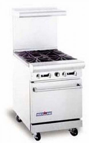 AR4  4 Burner American Range with Oven below - Restaurant