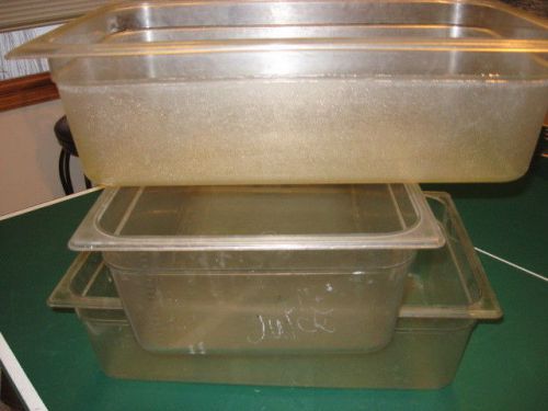 Rubbermaid  fullsize plastic pans 6 inch deep 3 of them