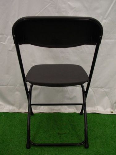 20 Black Folding Chairs Plastic Steel Stackable Party Event Chair Tentandtable