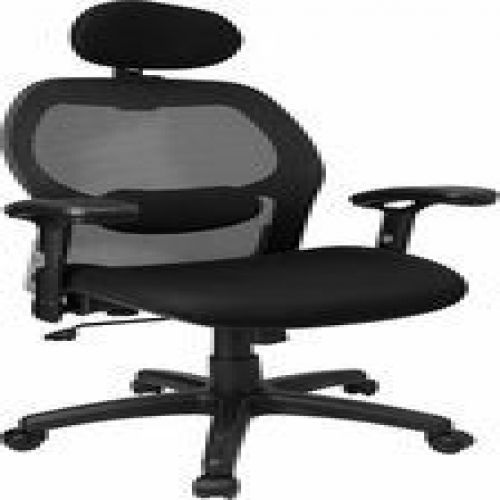 Flash furniture lf-w42b-hr-gg high back super mesh office chair with black fabri for sale