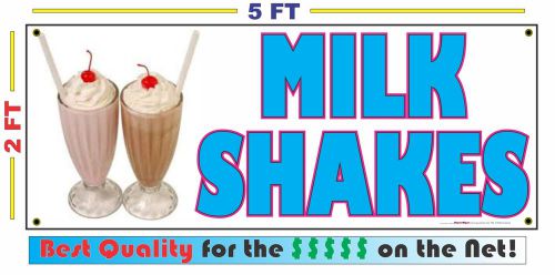 Full Color MILK SHAKES Banner Sign Ice Cream Carnival Fair Circus Festival Park