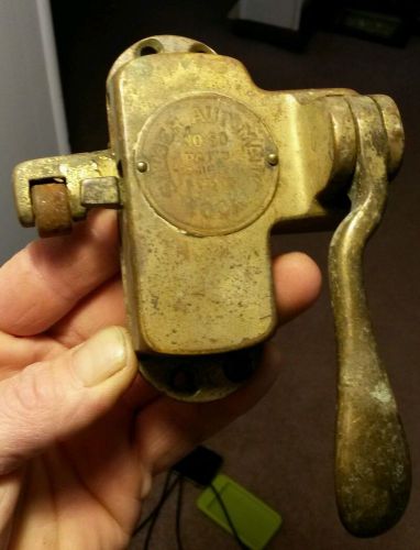 Vintage antique old sieber no.60 brass ice box freezer door handle lock  fridge for sale