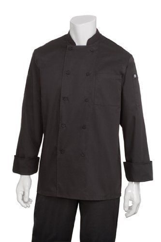 Chef works jlls-blk-m calgary cool vent basic chef coat for sale