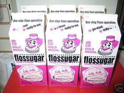 Gold Medal 6/pk Pink Vanilla Cotton Candy Floss Sugar