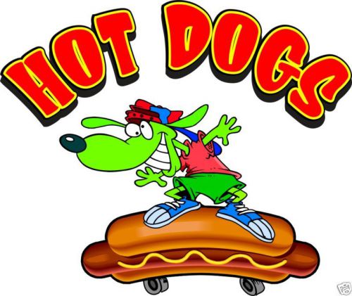 Hot dogs skateboard hotdogs food concession decal 24&#034; for sale