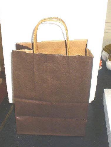 Liquidation 250 New GIFT BAGS 5&#034; x 3.&#034; x 8&#034;, Chocolate Brown