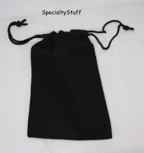 NEW BLACK VELOUR BAG 4&#034; x 5-1/2&#034; DICE JEWELRY SPECIAL STUFF STORAGE (OR)