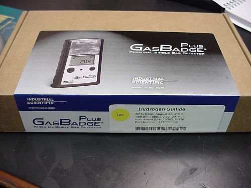 Industrial scientific gasbadge plus h2s gas monitor (sell by feb 2014) for sale