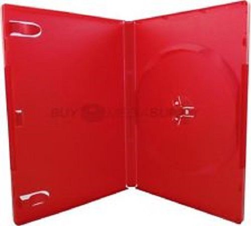 14mm Standard Red 1 Disc DVD Case - 25 Pack