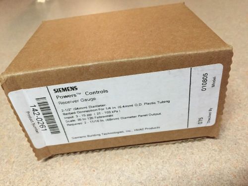 Siemens powers controls receiver gauge 142-0261 for sale