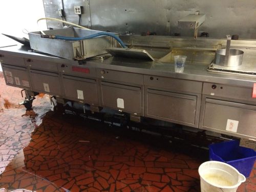 Ultrafryer fryer 5 bay with dump station &amp; filter system (new baskets included) for sale