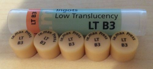 Ivoclar IPS E.max Press Ingots Low Trans LT-B3 Pressable Ceramic 5pk NEW