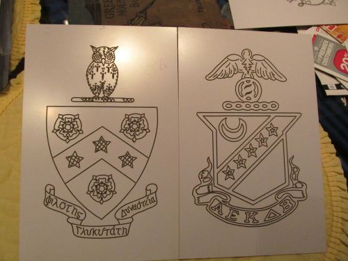 Engraving templates college fraternity phi gamma delta &amp; kappa sigma crests for sale
