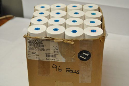 (96) ROLLS Calculator Adding Machine Paper 2 1/4&#034; x 150 ft NOS in Case