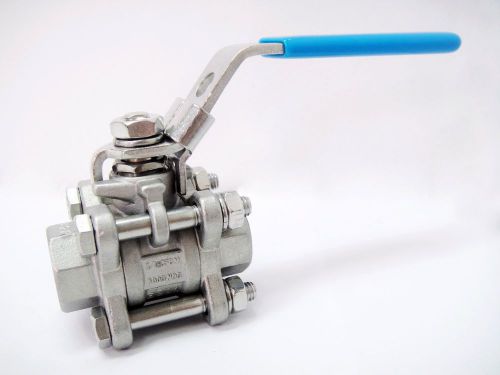 1/4&#034; npt 3-pc full port ball valve 316 stainless steel 1000wog for sale