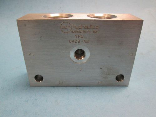 YHW-0AZ9-A2 Sun Hydraulics Aluminum Hydraulic Cartridge Valve Block