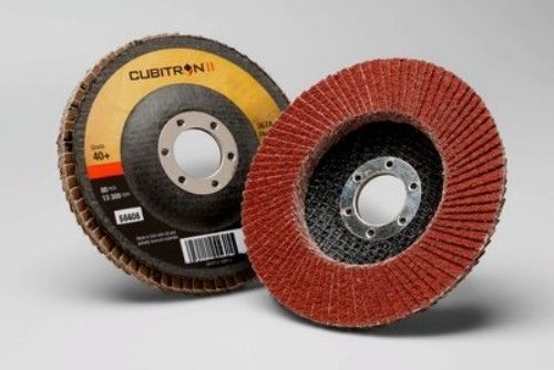 3m cubitron ii flap discs - 4.5&#034; x 7/8&#034; - 40 grit - type 27- qty10 - 55605 for sale