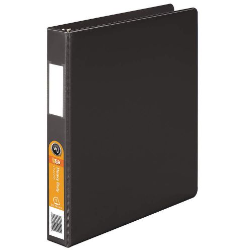 Heavy Duty Binder, D-Ring, 1in, Black W384-14BPP1