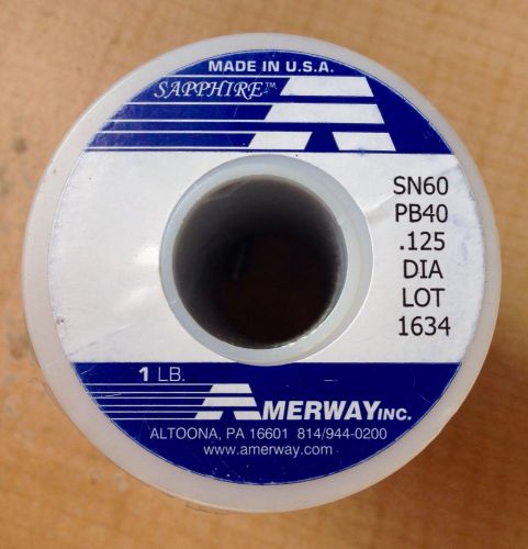 AMERWAY SOLDERING WIRE SN60 PB40 .125 DIA